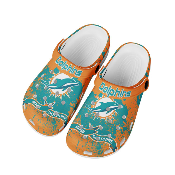 Women's Miami Dolphins Bayaband Clog Shoes 003